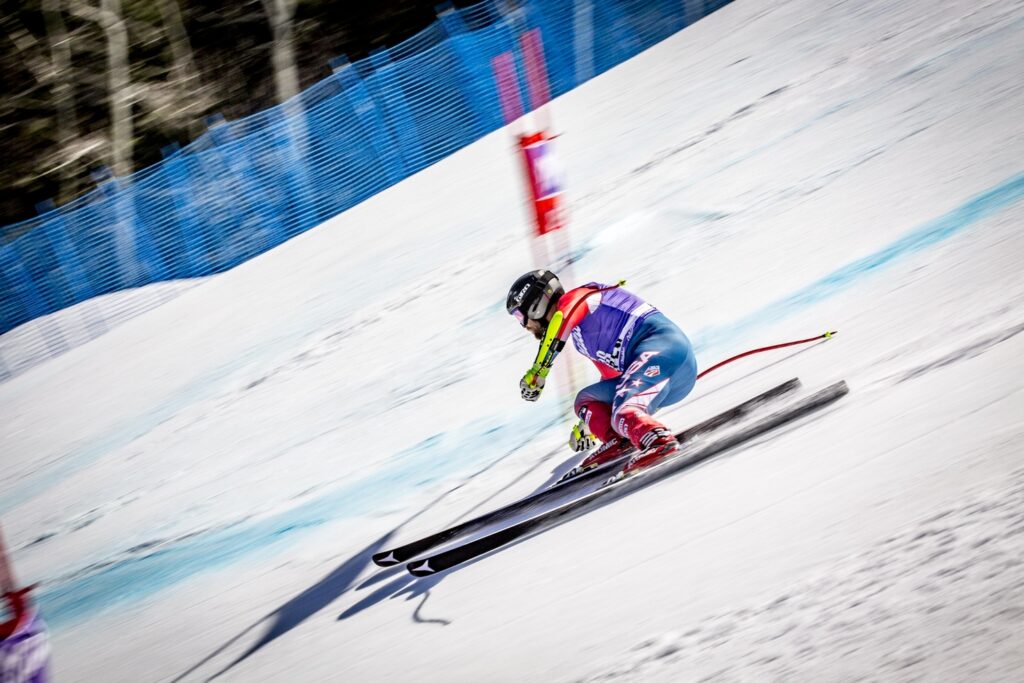 Travis Ganong at Aspen CO WorldCup Finals Super G Finals in 2017 Aspen Snowmass