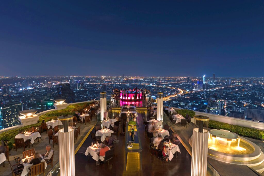 Tower Club at Lebua; Sirocco; rooftop restaurant and bar in Bangkok, Thailand