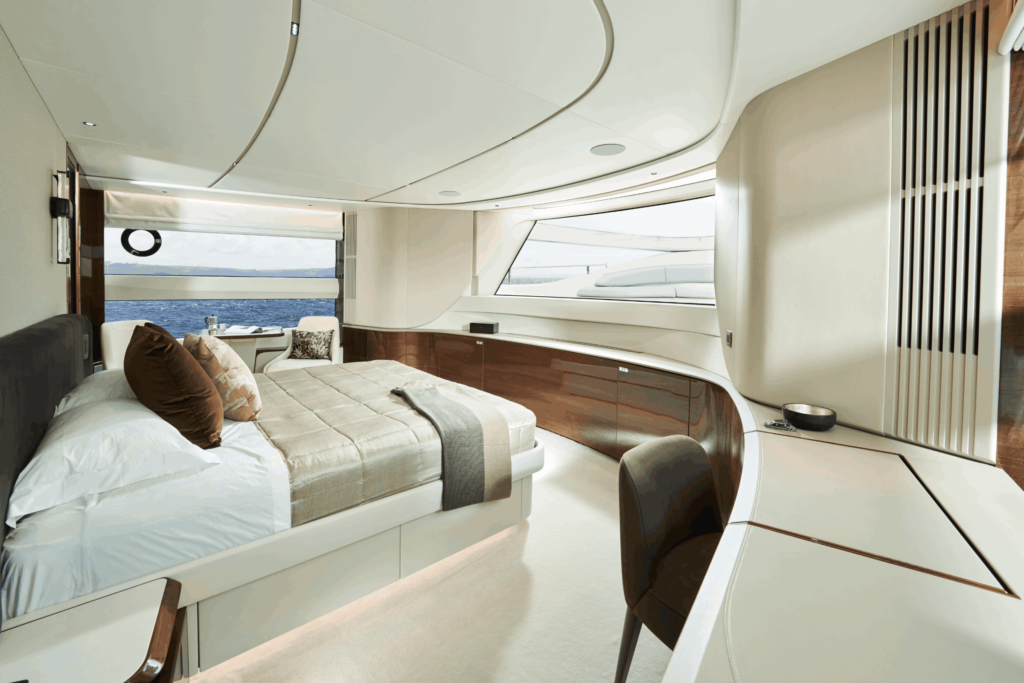 Princess Yachts X95 Master Bedroom on the main deck